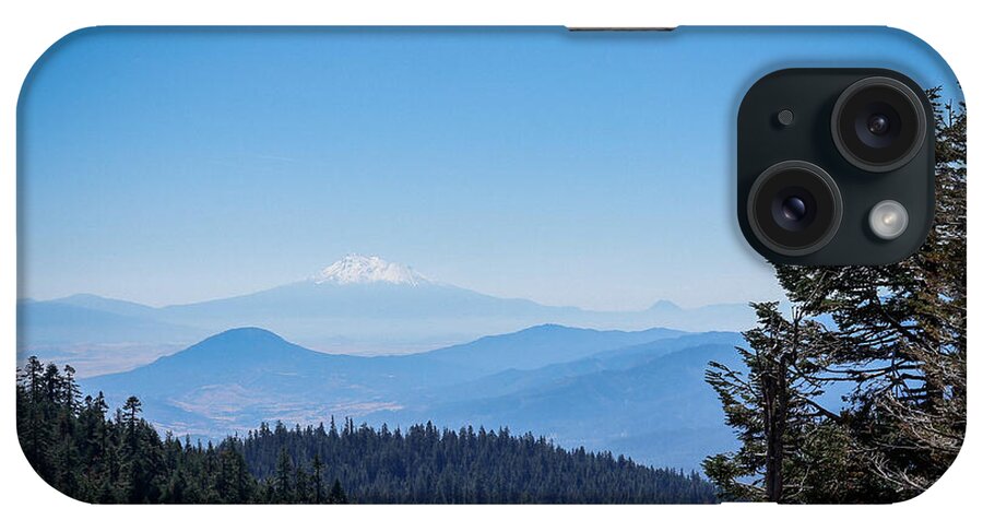 Mt Shasta in the haze 1 - Phone Case