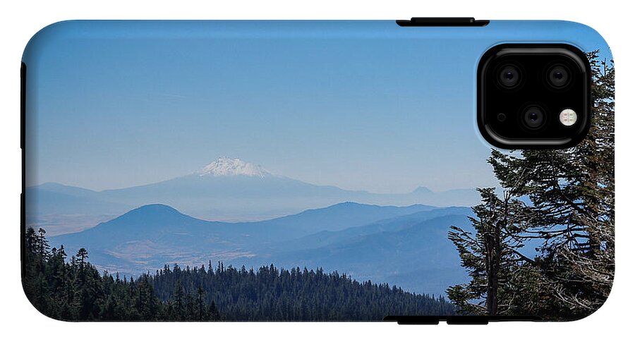 Mt Shasta in the haze 1 - Phone Case
