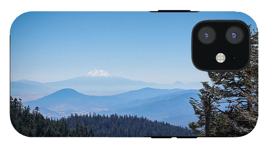 Mt Shasta in the haze 1 - Phone Case
