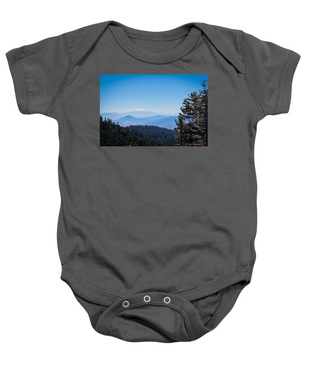 Mt Shasta in the haze #1 - Baby Onesie