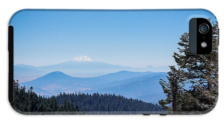 Mt Shasta in the haze 1 - Phone Case