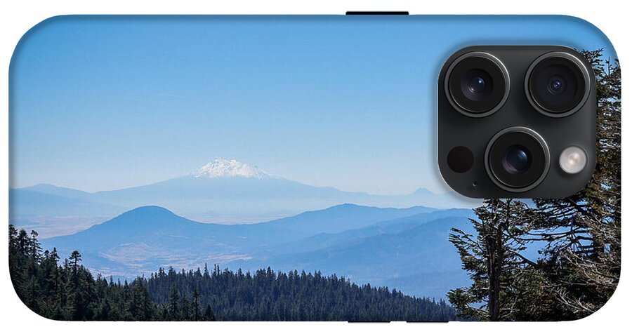 Mt Shasta in the haze 1 - Phone Case