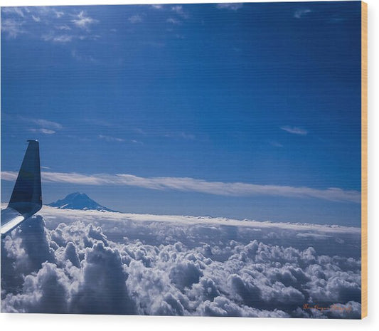 Above the clouds  - Wood Print