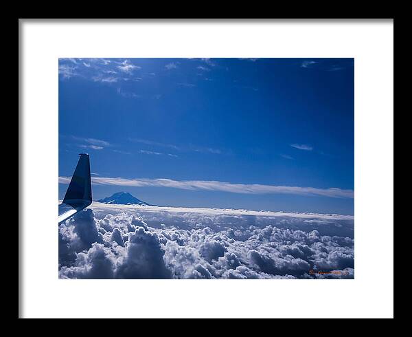 Above the clouds  - Framed Print
