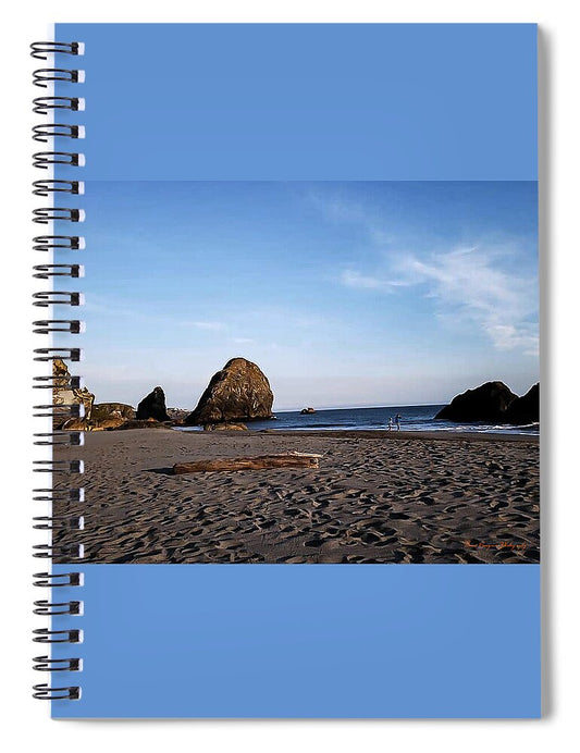 At the beach 4 - Spiral Notebook