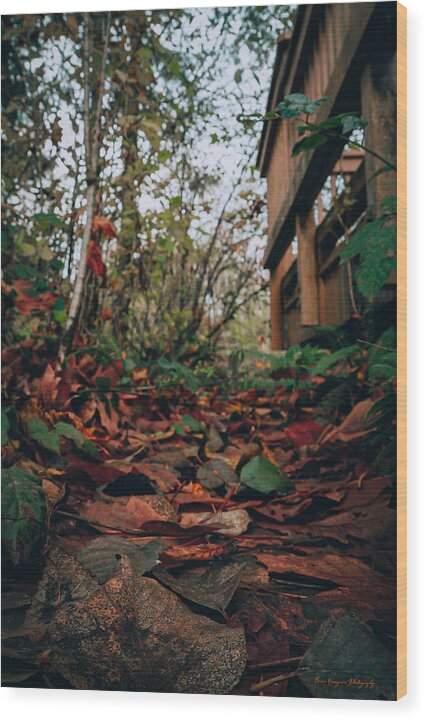 Autum leaves  - Wood Print