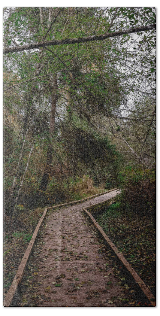 Autumn walk  - Beach Towel