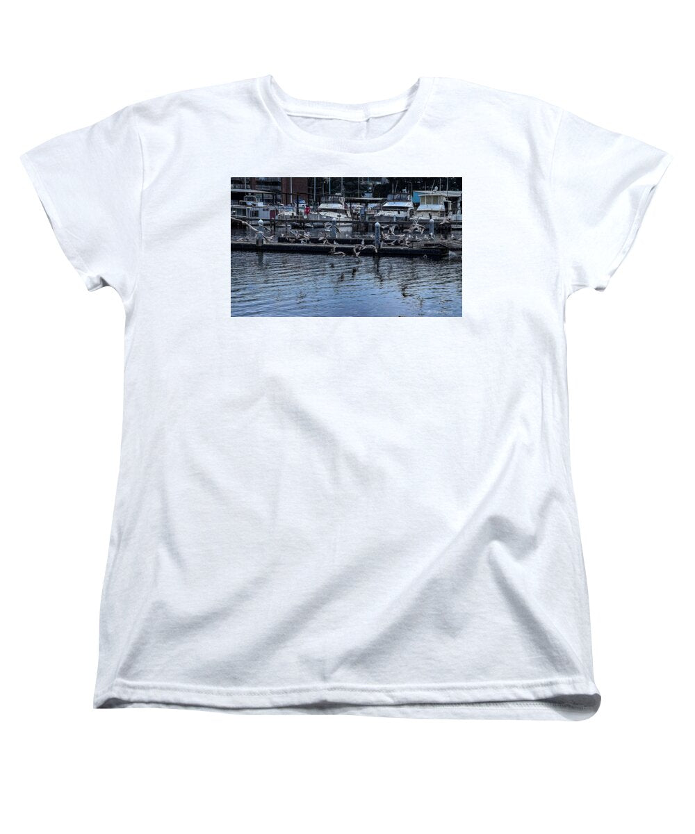 Birds at the Dock - Women's T-Shirt (Standard Fit)