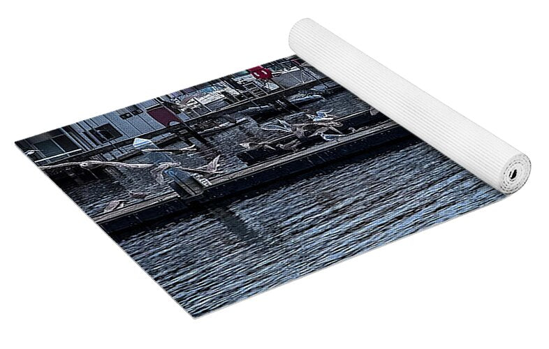 Birds at the Dock - Yoga Mat
