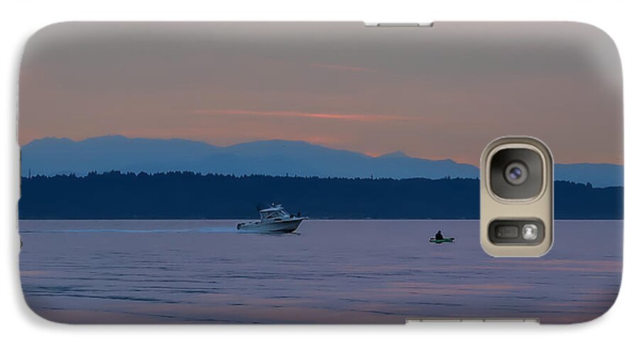 Boating at sunset - Phone Case