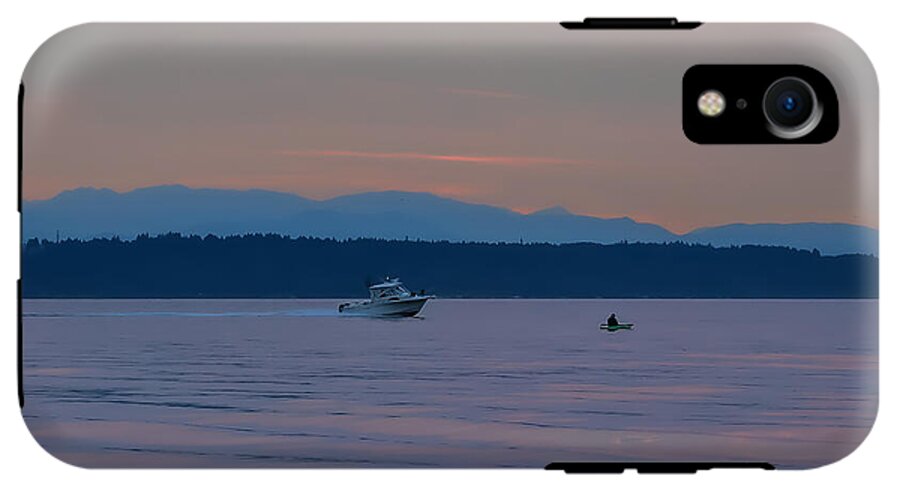 Boating at sunset - Phone Case