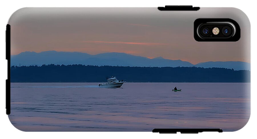 Boating at sunset - Phone Case