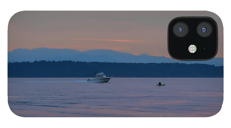 Boating at sunset - Phone Case