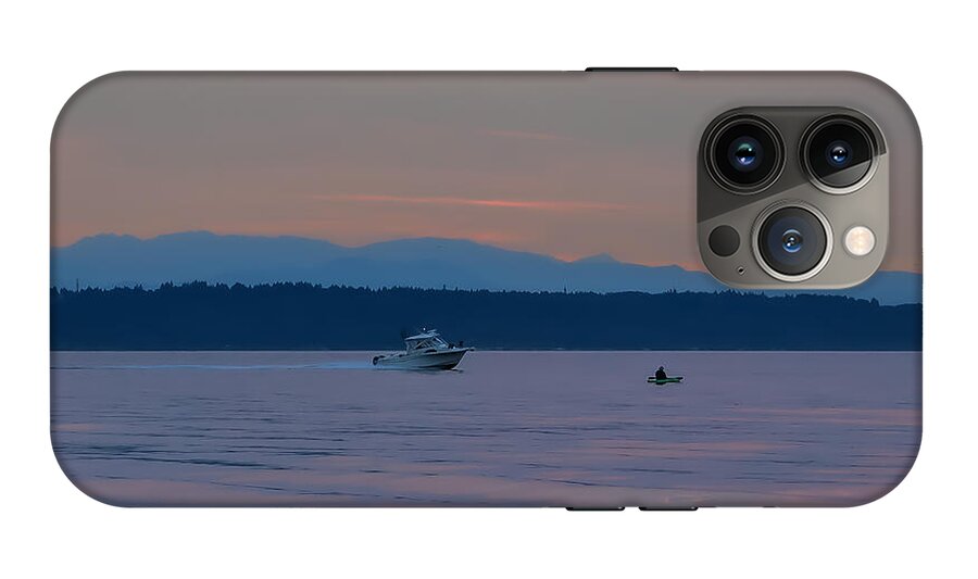 Boating at sunset - Phone Case