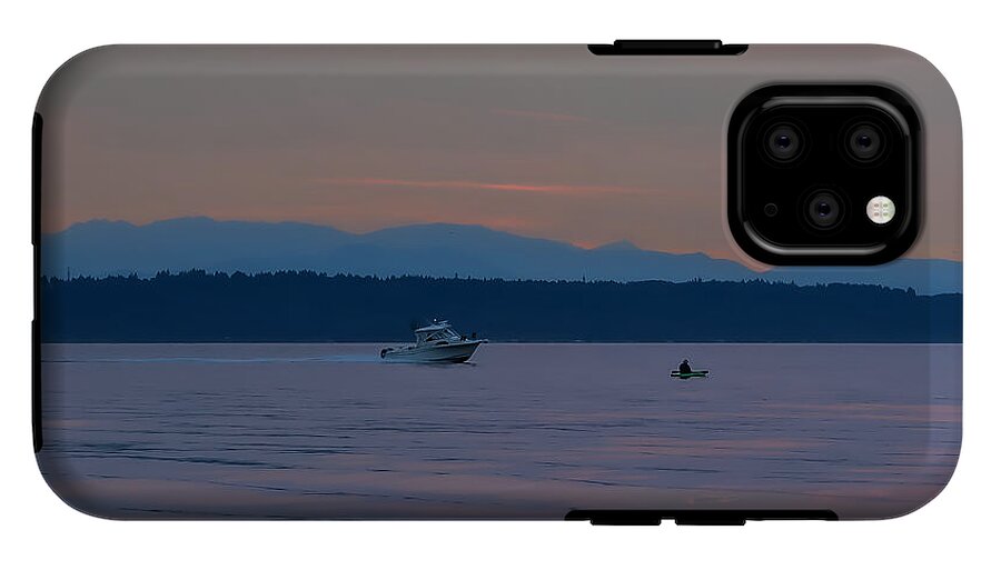 Boating at sunset - Phone Case