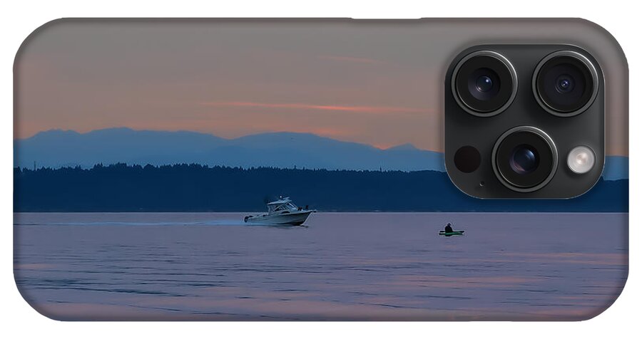 Boating at sunset - Phone Case