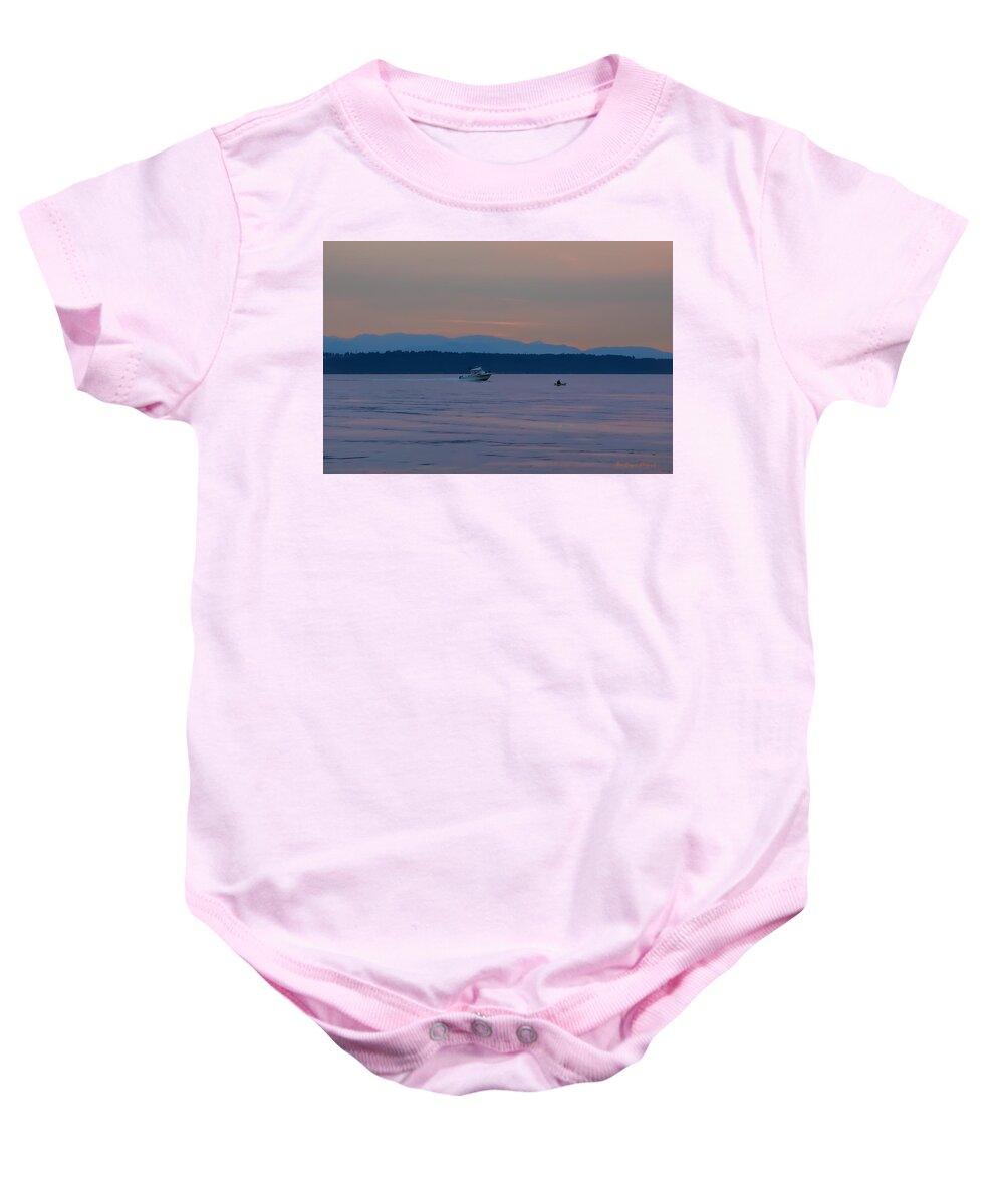 Boating at sunset - Baby Onesie