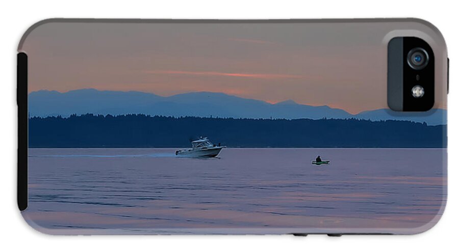 Boating at sunset - Phone Case