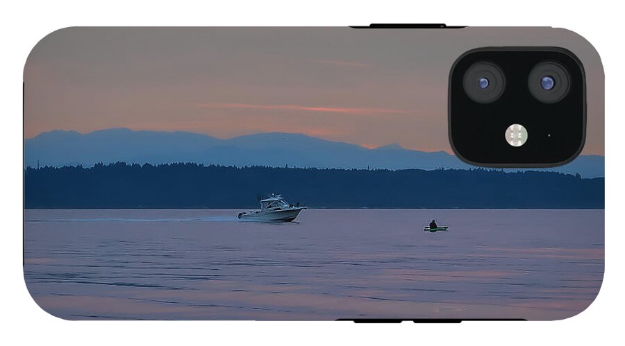 Boating at sunset - Phone Case