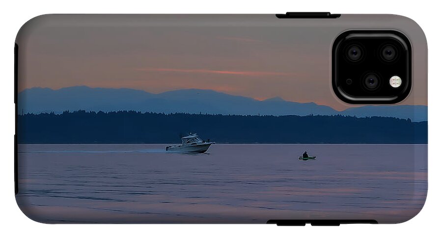Boating at sunset - Phone Case