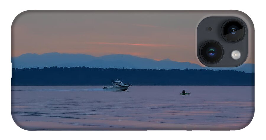 Boating at sunset - Phone Case