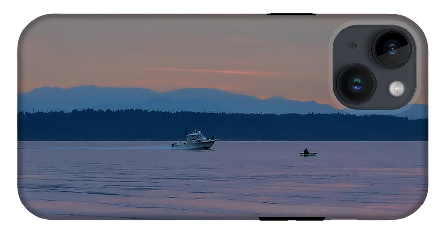Boating at sunset - Phone Case