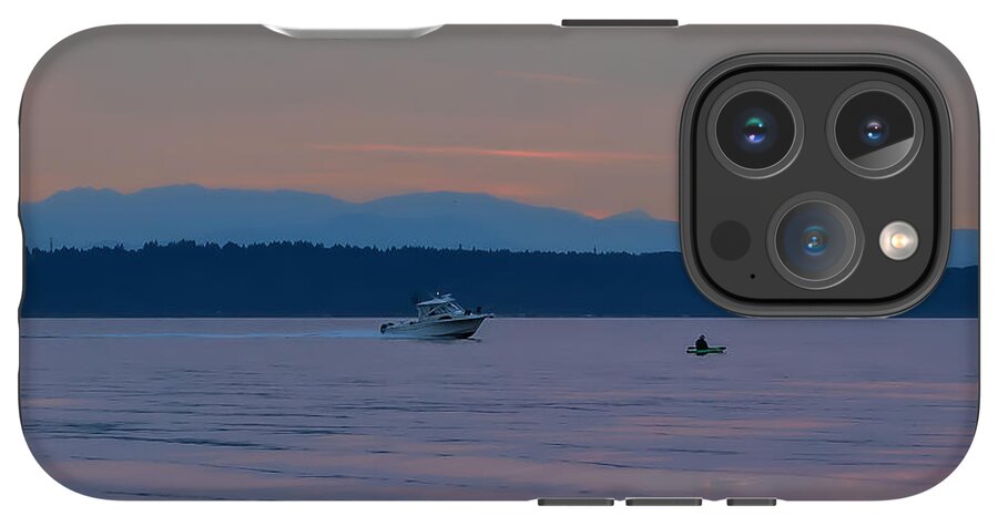 Boating at sunset - Phone Case