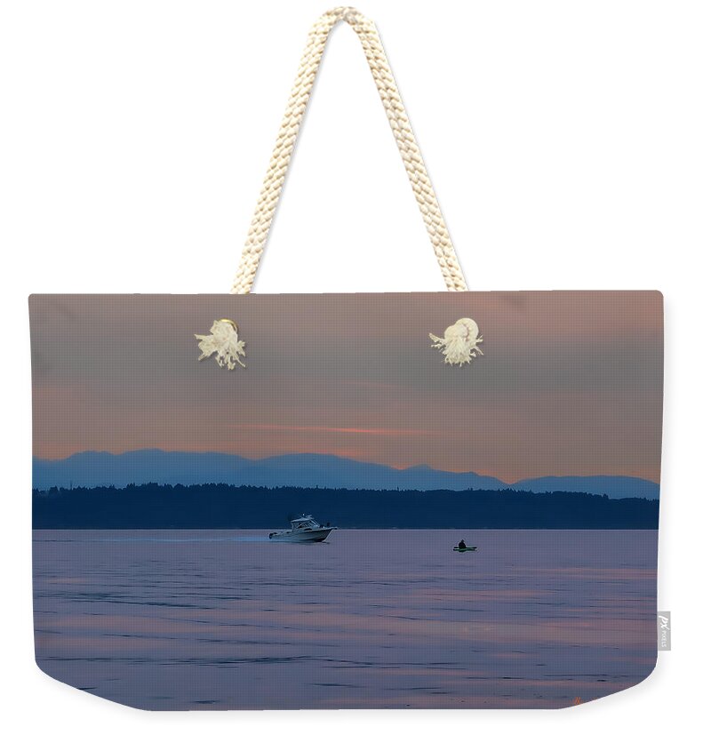 Boating at sunset - Weekender Tote Bag