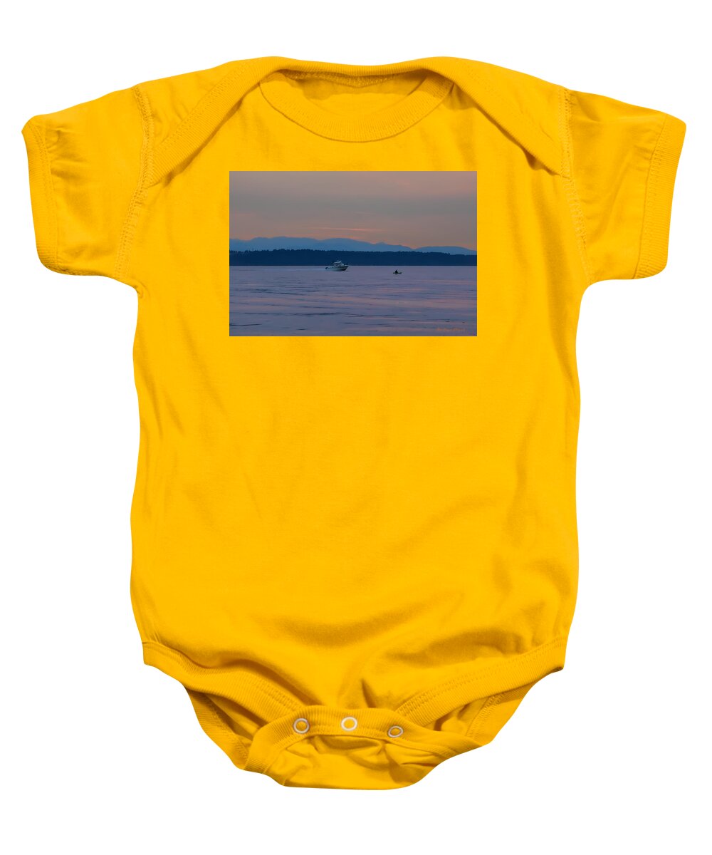 Boating at sunset - Baby Onesie
