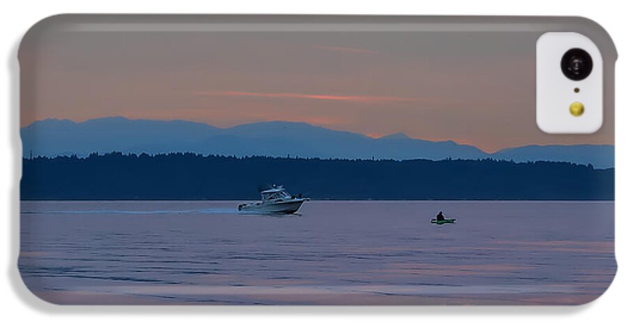 Boating at sunset - Phone Case