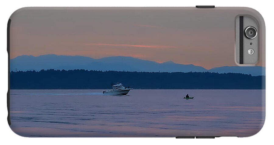 Boating at sunset - Phone Case