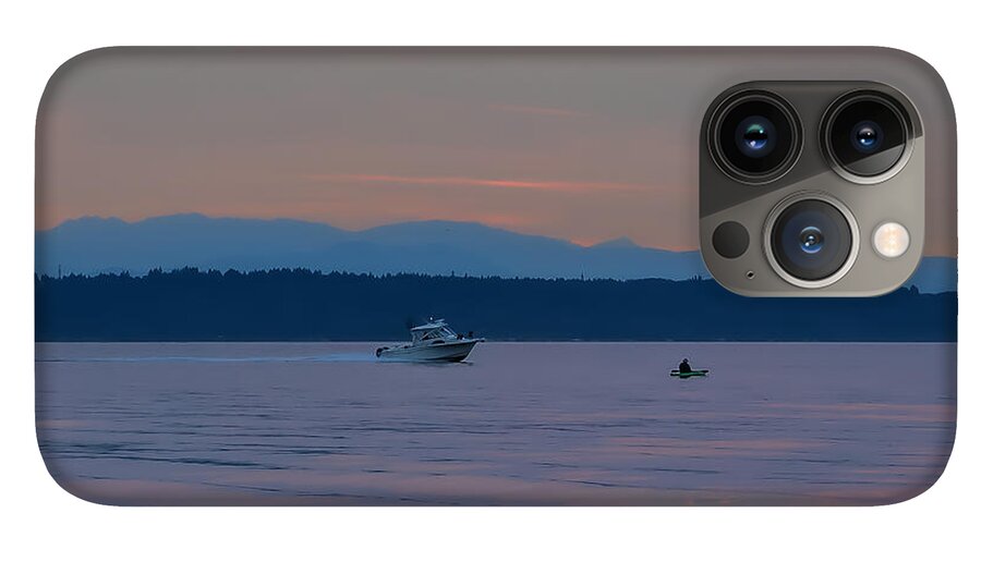Boating at sunset - Phone Case