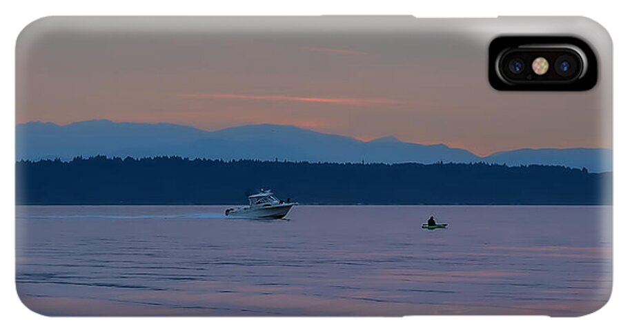 Boating at sunset - Phone Case