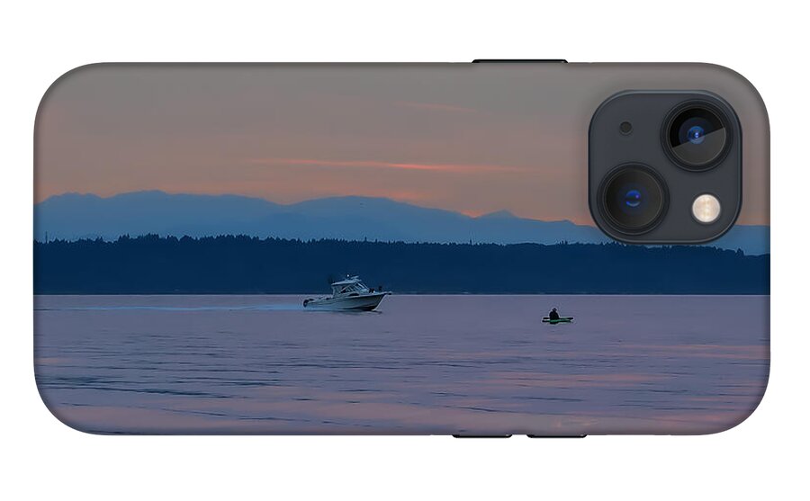 Boating at sunset - Phone Case