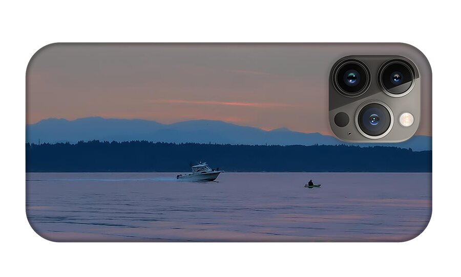 Boating at sunset - Phone Case