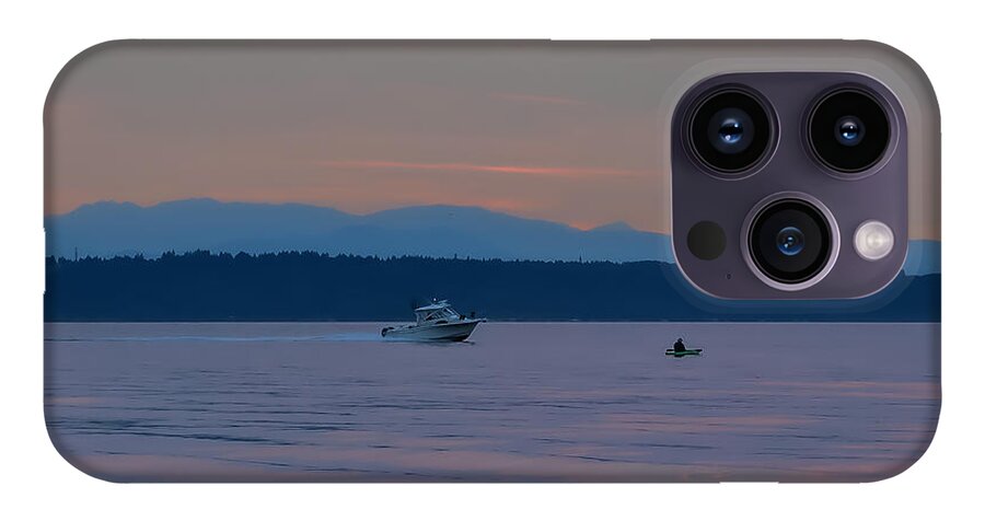 Boating at sunset - Phone Case