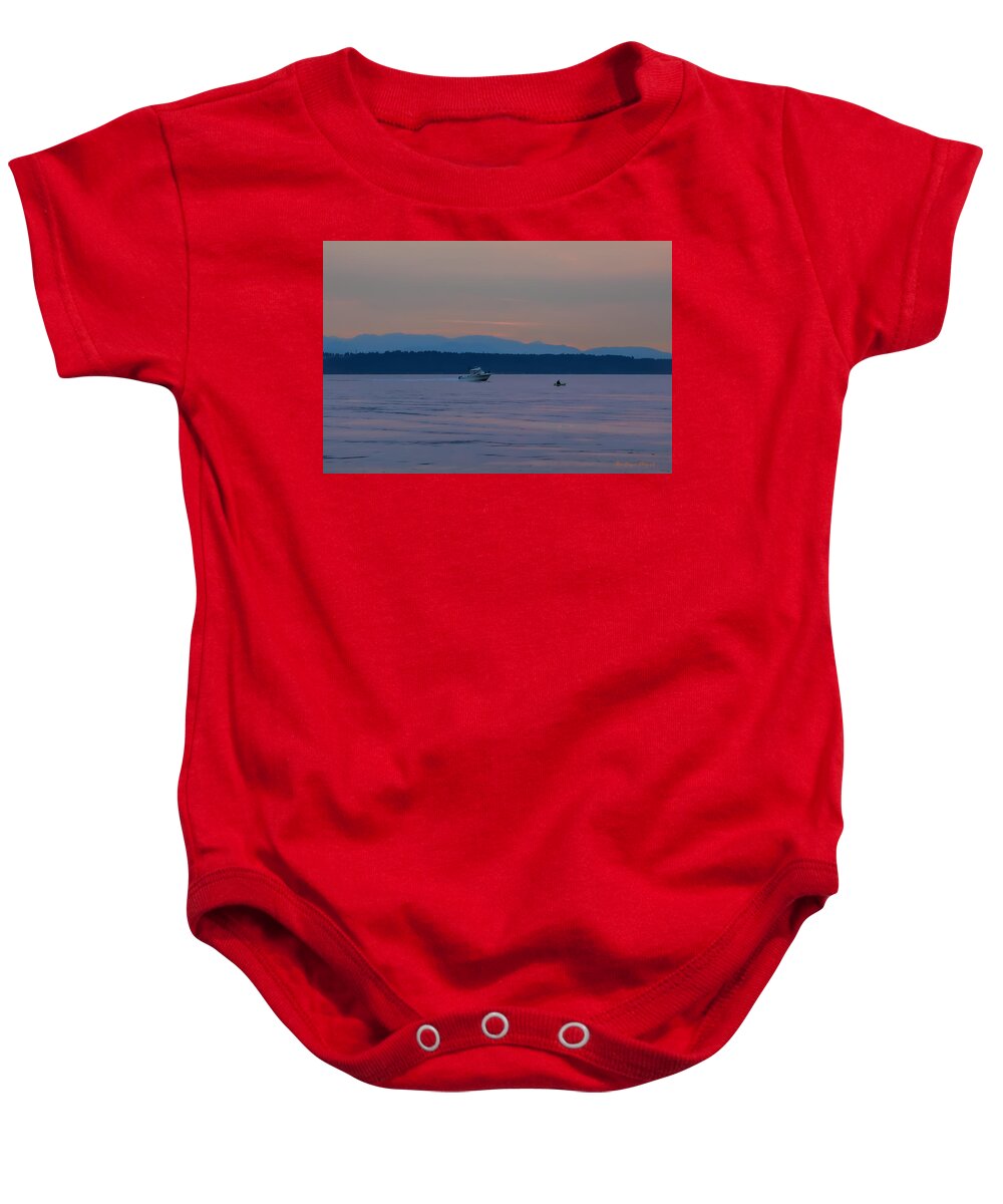Boating at sunset - Baby Onesie