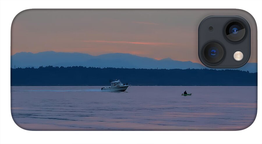 Boating at sunset - Phone Case