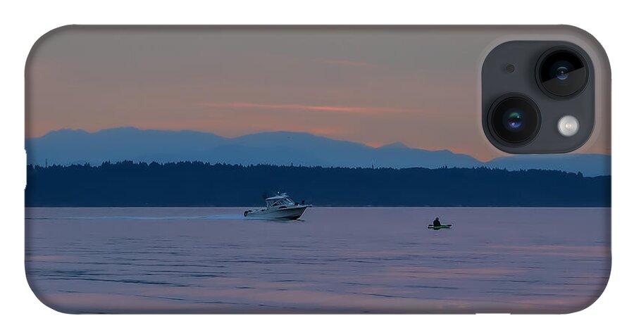 Boating at sunset - Phone Case