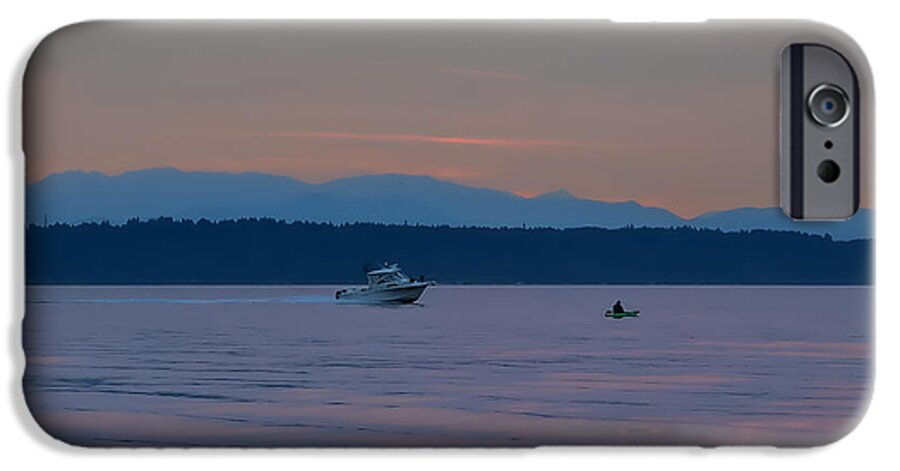 Boating at sunset - Phone Case