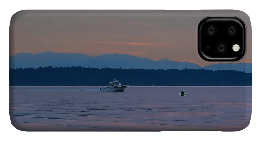Boating at sunset - Phone Case