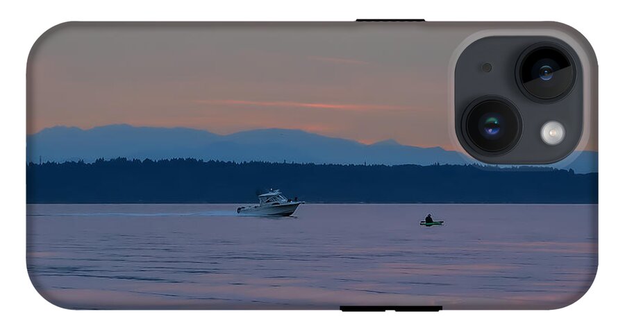 Boating at sunset - Phone Case