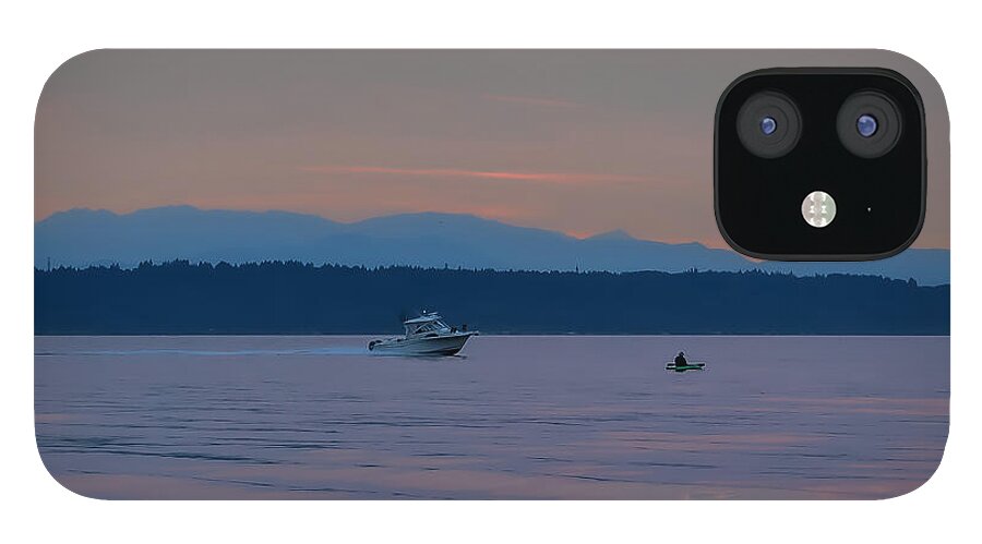 Boating at sunset - Phone Case