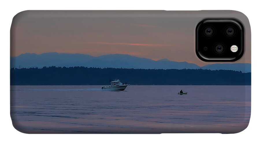 Boating at sunset - Phone Case