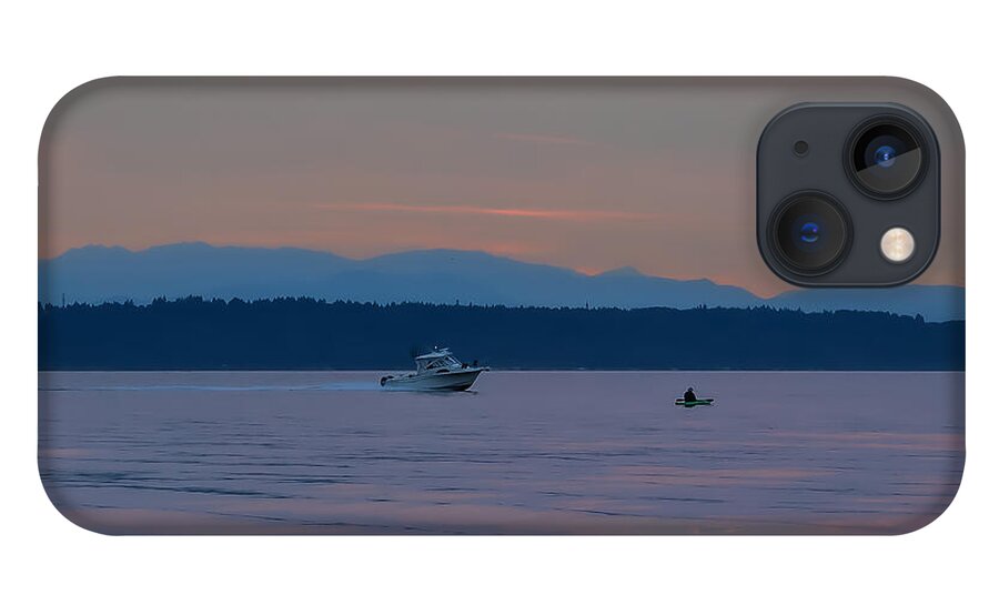 Boating at sunset - Phone Case