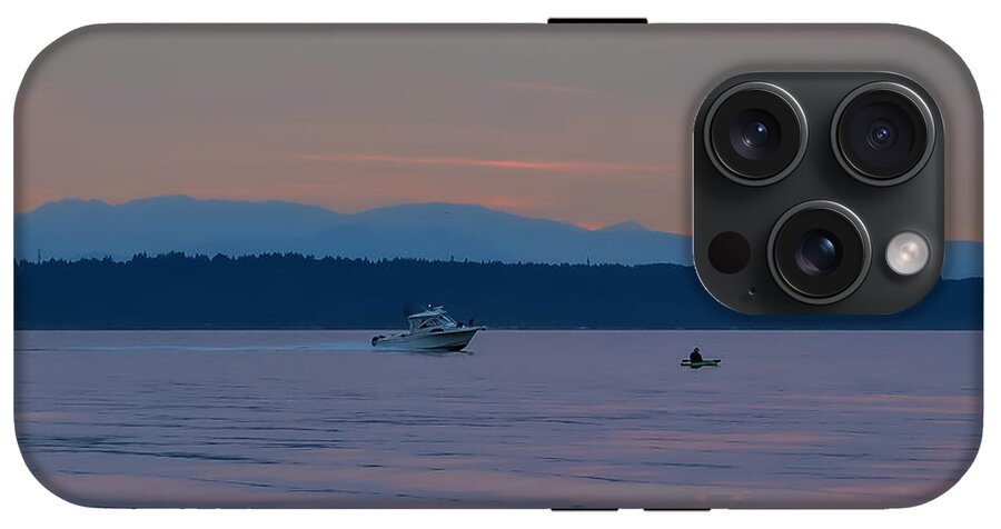 Boating at sunset - Phone Case