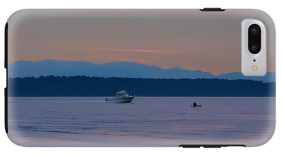 Boating at sunset - Phone Case