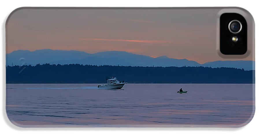 Boating at sunset - Phone Case