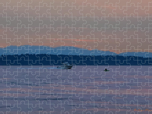 Boating at sunset - Puzzle