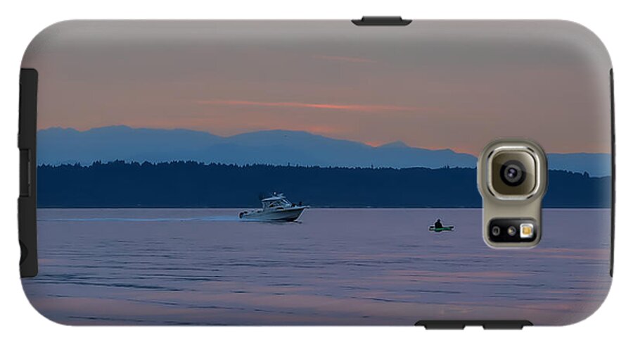 Boating at sunset - Phone Case
